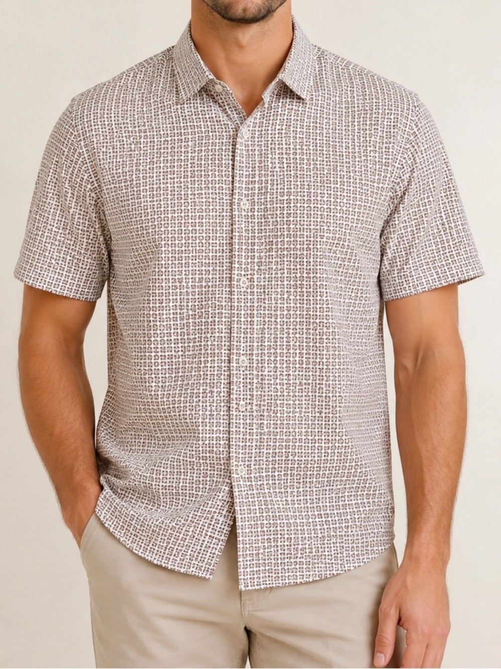 Zachary Prell Flip Flop Print Button Front Shirt Mens Large NWOT Casual